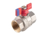 Novaservis Kulový kohout FF 1/2", přímý, motýl, voda,  KFPM1