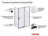 Ravak RODP2 140, lesk+transparent