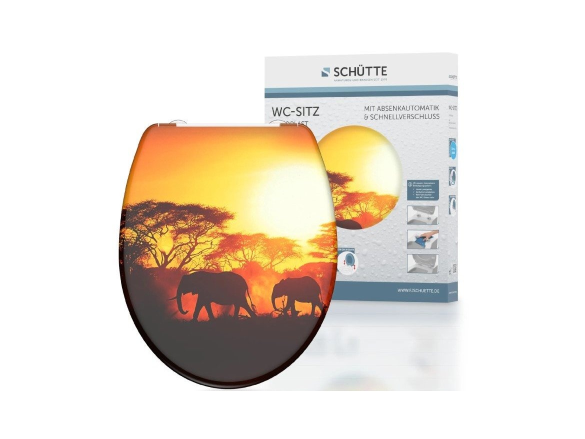 WC sedátka, záchodová prkna Schütte AFRICA | Duroplast, Soft Close