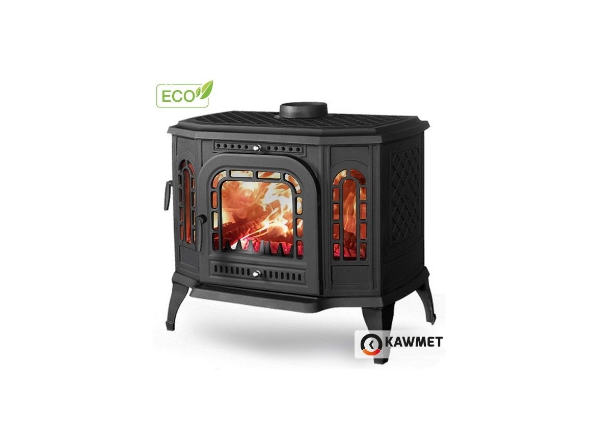 Litinová krbová kamna Kawmet P7 LB - 10,5 kW ECO