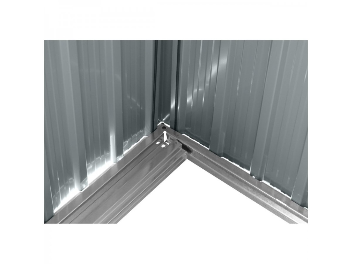 Zahradní domek kovový 2,4 x 2,8 m s pultovou střechou antracit Riwall PRO RMSP 9x8 Anthracite LUX