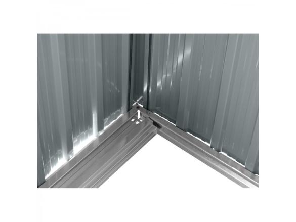 Zahradní domek kovový 2,4 x 2,8 m s pultovou střechou antracit Riwall PRO RMSP 9x8 Anthracite LUX