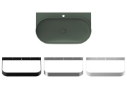 Ravak Umyvadlo Yard 80, s otvorem pro baterii, bez přepadu, Smoke Grey