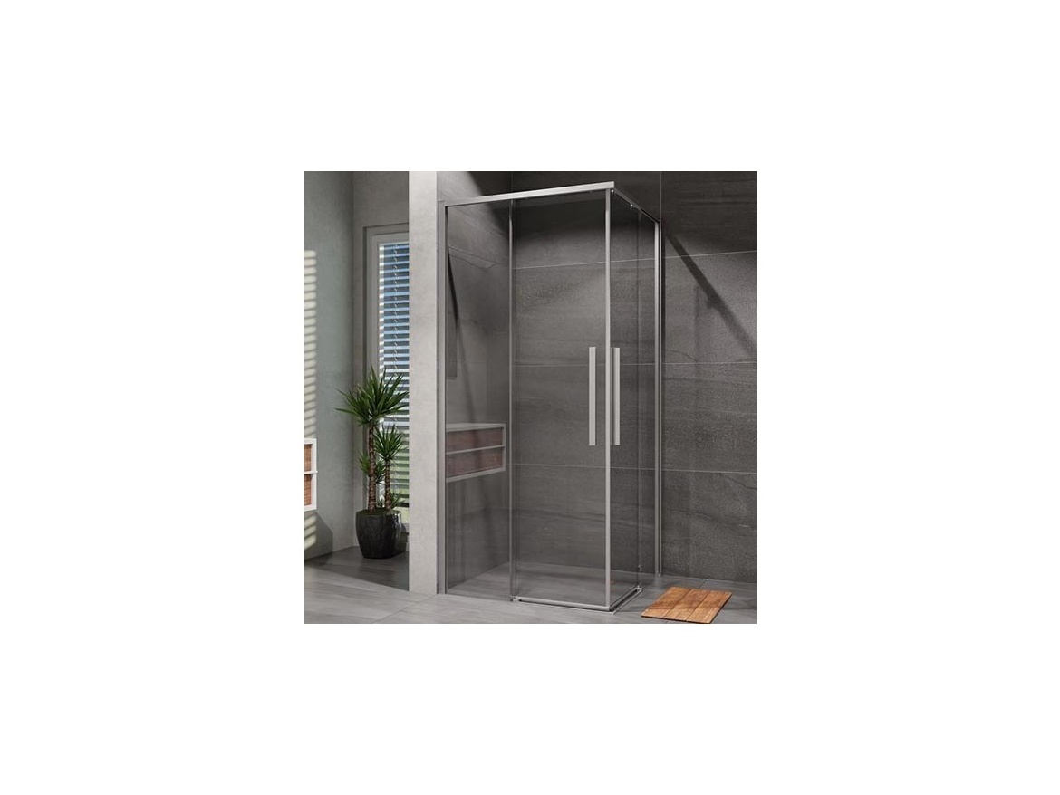 Lansanit Sprchový kout Alvaro 90 x 90 cm, sklo čiré, profil aluchrom, čtverec,  CZD99