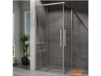 Rohové – Lansanit Sprchový kout Alvaro 90 x 90 cm, sklo čiré, profil aluchrom, čtverec, CZD99