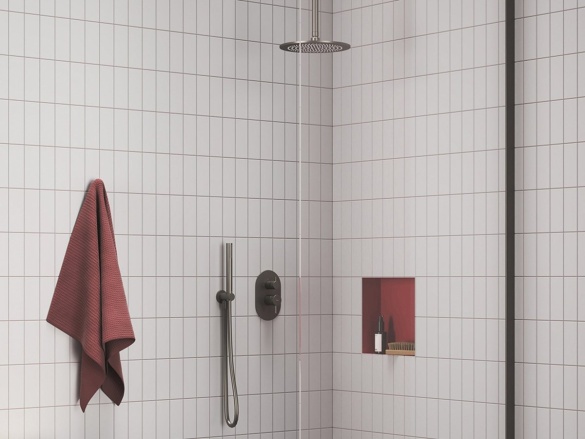 Ravak 704.60GLB Sprchové rameno stropní 30 cm, Gold Brushed