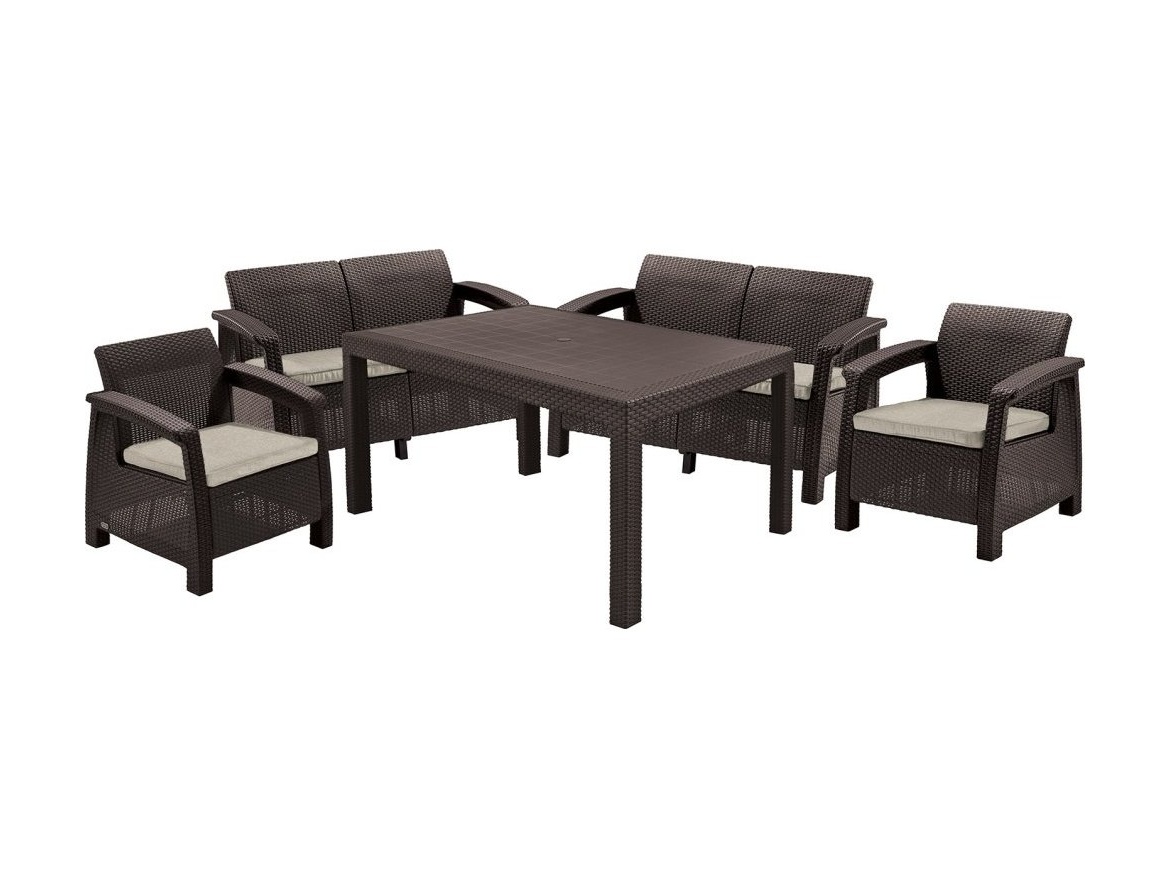 Keter Zahradní set  Corfu II Fiesta - hnědá / béžová