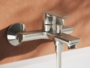 Ravak SL 022.20BLM.+S Vanová nástěnná baterie se sprchovým setem, černá matná