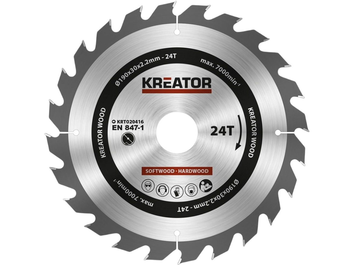 Kreator Pilový kotouč na dřevo 190mm