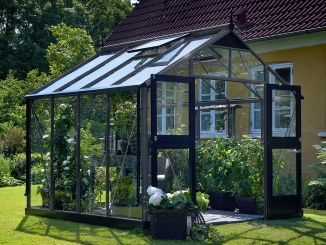 Klasszikus Juliana üvegházak –  Juliana Premium 4,4 m x 3,0 m, antracit, kalené sklo 3 mm