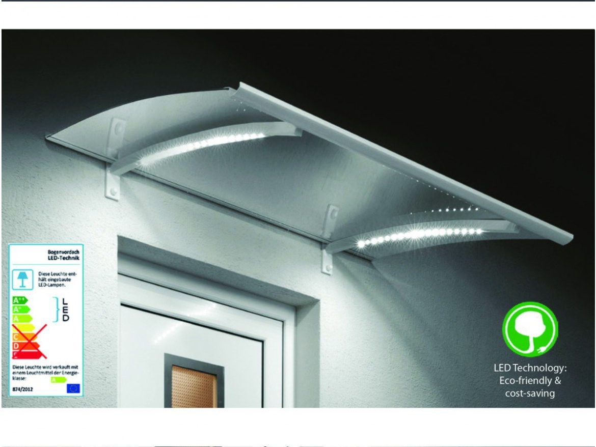 Vchodová stříška Gutta Guttavordach LED Technik