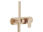 Ravak EL 065.10WV.O2.RB07D.+S Podomítková baterie 2-cestná bez tělesa, se sprchovým setem, White Velvet