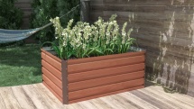 G21 Vyvýšený záhon  Daisy 120 x 90 x 52 cm, plechový, hnědý