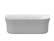 Ravak Vaňa Ypsilon Wall 178x86, voľne stojaca, Smoke Grey/biela, krytka odtoku biela/čierna/chróm