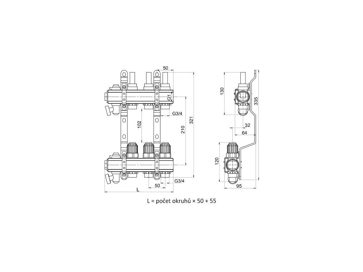 Lansanit Rozdělovač 11-cestný,