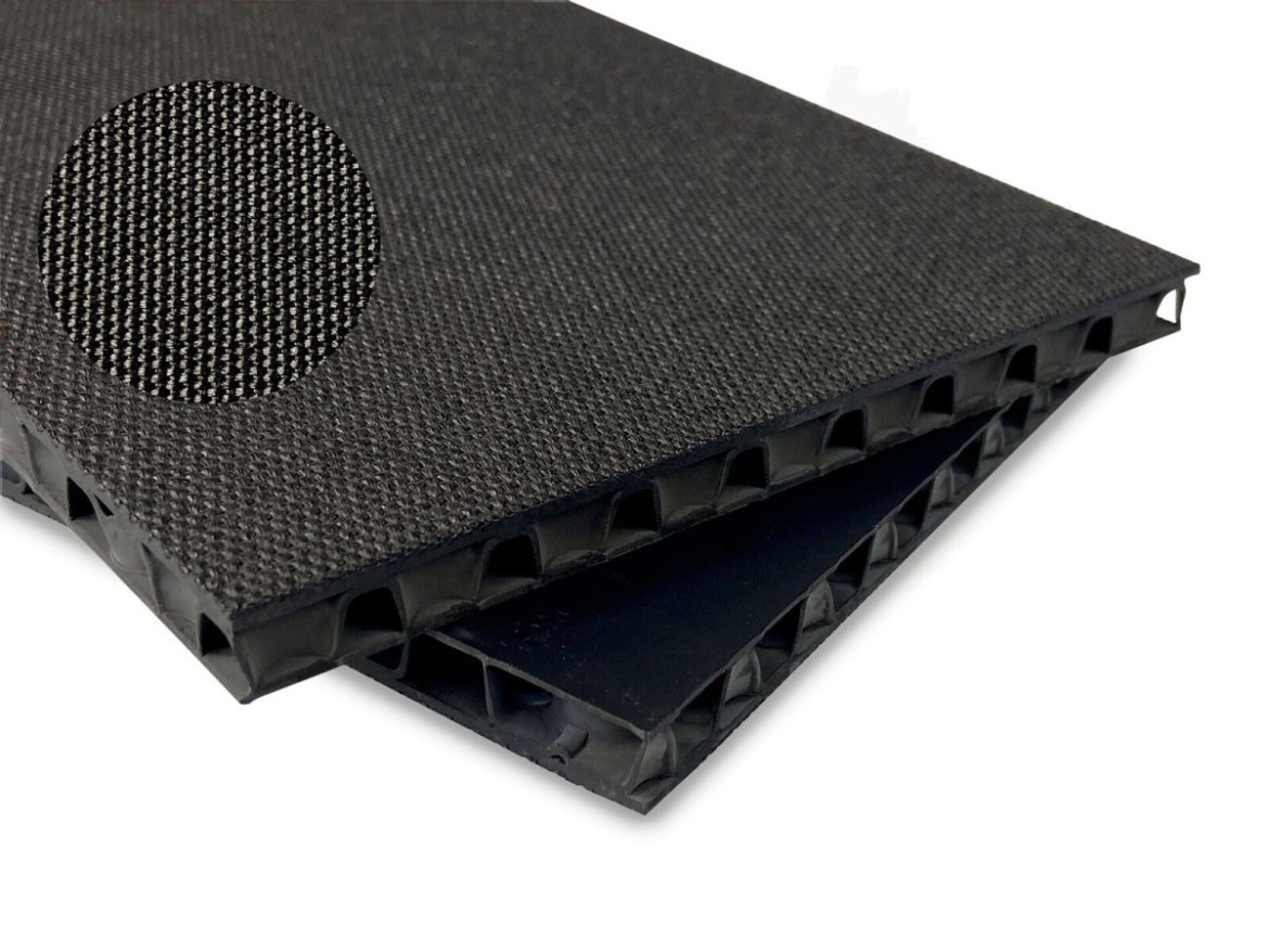 Con-pearl PP bublinkový černý s textilií