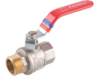 Szerelvények –  Novaservis Kulový kohout MF 1/2", přímý, páka, voda,  KFP11