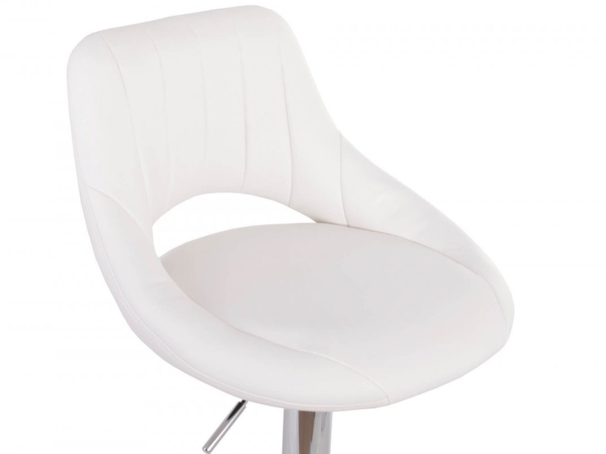 G21 Barová židle  Aletra koženková, prošívaná white