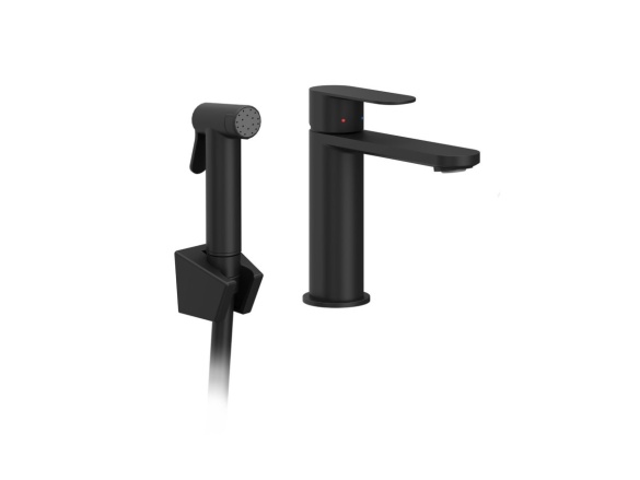 Ravak CR II 112.00CR Umývadlová batéria 175 mm s bidetovou sprškou a držiakom na stenu, bez odtokovej armatúry, chróm