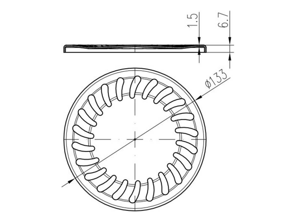 Chuděj ND-Mřížka nerez kulatá SUN D137