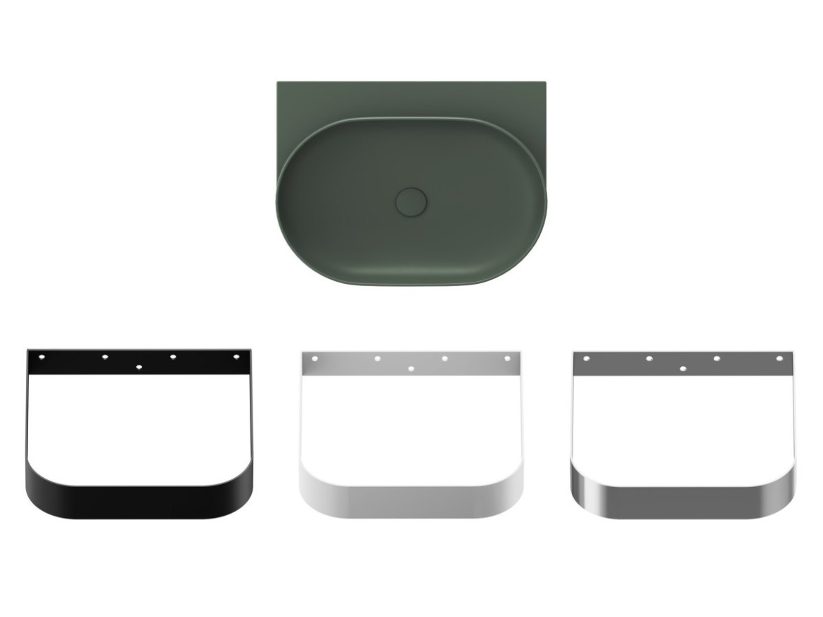 Ravak Umyvadlo Yard 60, bez otvoru pro baterii, bez přepadu, Deepsea Blue