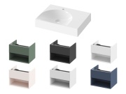 Ravak Umyvadlo Lite 60/45 L, s otvorem pro baterii, bez přepadu