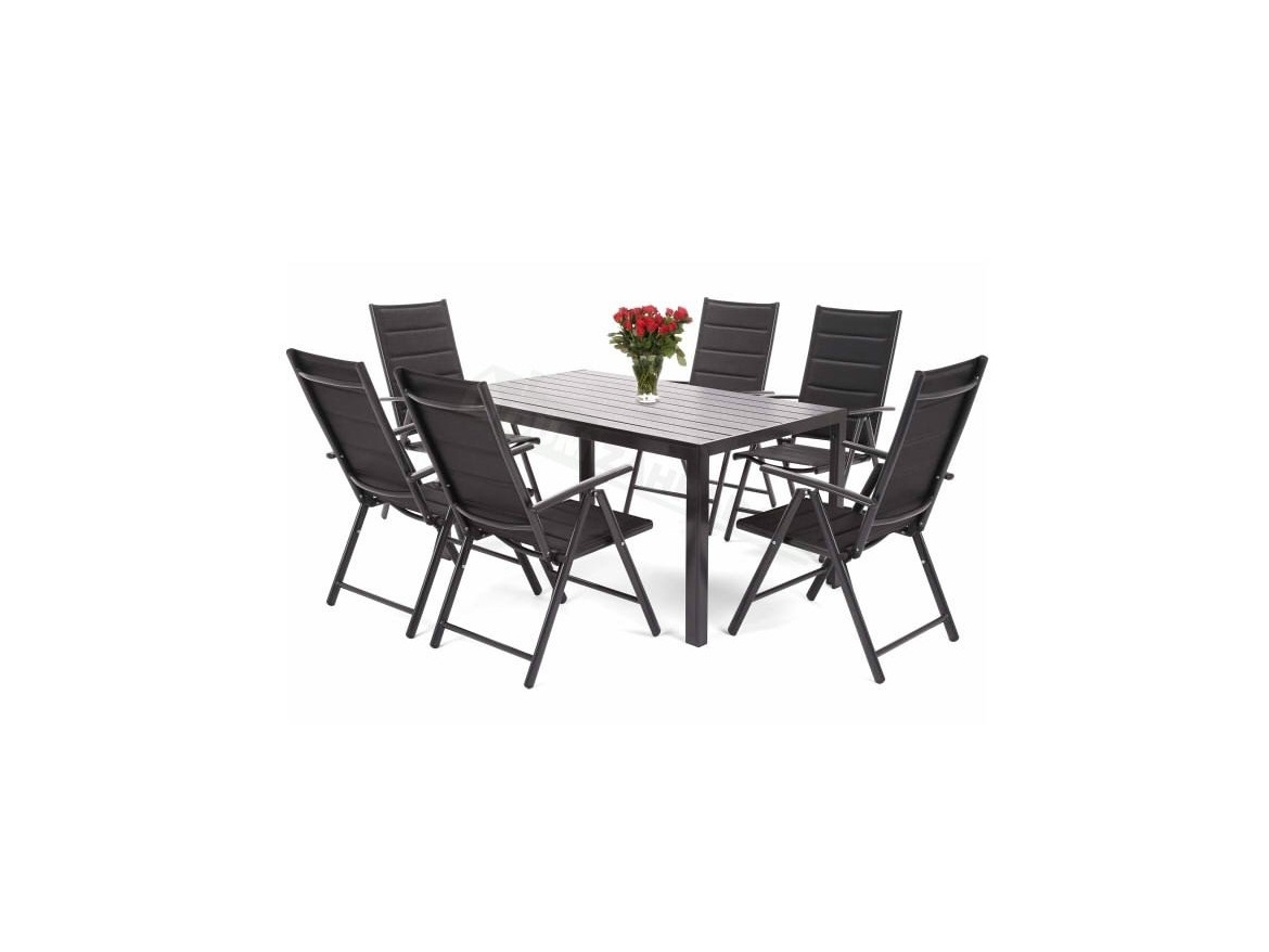 Home & Garden Zahradní nábytek Ibiza Alu Black / Black 6+1