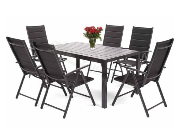 Home & Garden Zahradní nábytek Ibiza Alu Black / Black 6+1