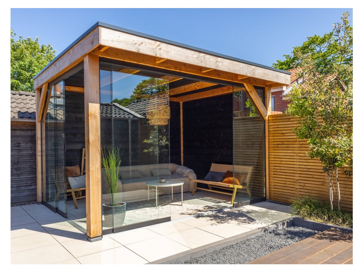 Tuindeco Ommen DIY Flat Roof black impregnated