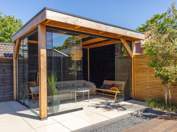 Tuindeco Ommen DIY Flat Roof black impregnated