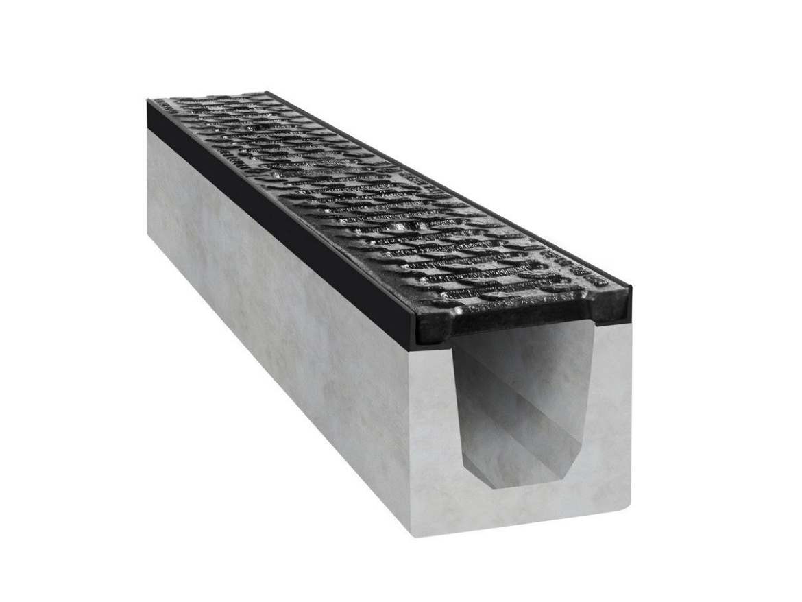 Betonový žlab s litinovou mříží Gutta D400