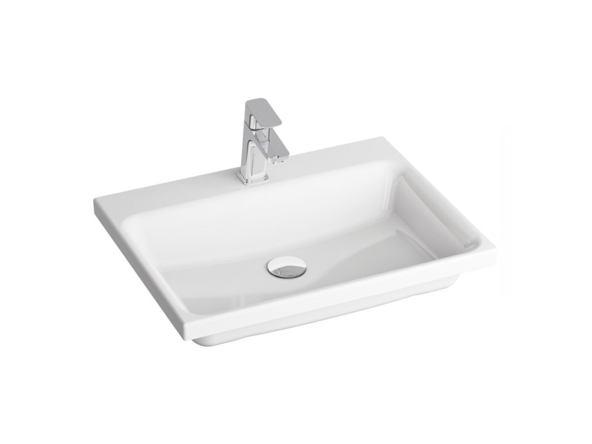 Ravak Umývadlo Comfort 80, s otvorom pre batériu, bez prepadu, biela