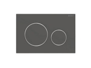 Geberit Deska ovládací GEBERIT SIGMA 20 černá matná, kroužky chrom lesk 115.882.14.1