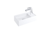 Ravak Umývadlo Veda Slim 40, s otvorom pre batériu, bez prepadu, biela matná