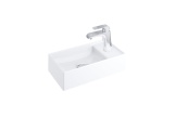 Ravak Umývátko Veda Slim 40, s otvorem pro baterii, bez přepadu, bílá matná