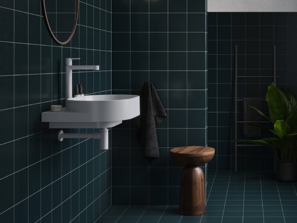 Ravak Umyvadlo Yard 60, s otvorem pro baterii, bez přepadu, Grey Green