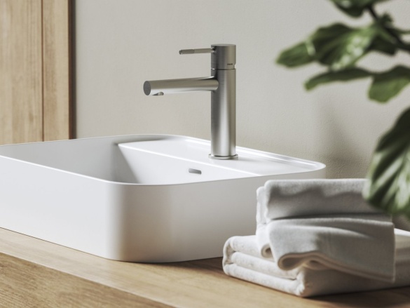 Ravak NX 014.20BLM Umyvadlová stojánková baterie 190 mm, bez výpusti, černá matná