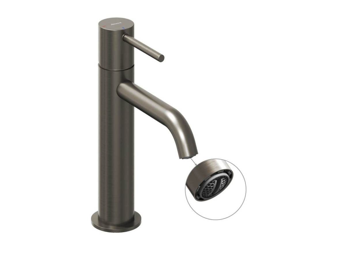 Ravak ES 012.21BLM Umyvadlová stojánková baterie BeCool 190 mm bez výpusti, Black Matt