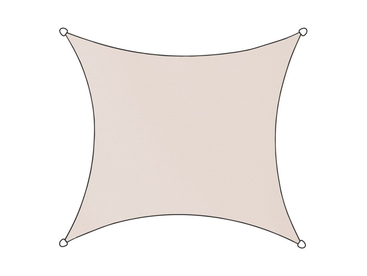 Stínící plachta LIVIGNO čtvercová béžová 5x5m