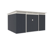 Plechový zahradní domek G21 GRAH 915 - 340 x 269 cm, antracitový