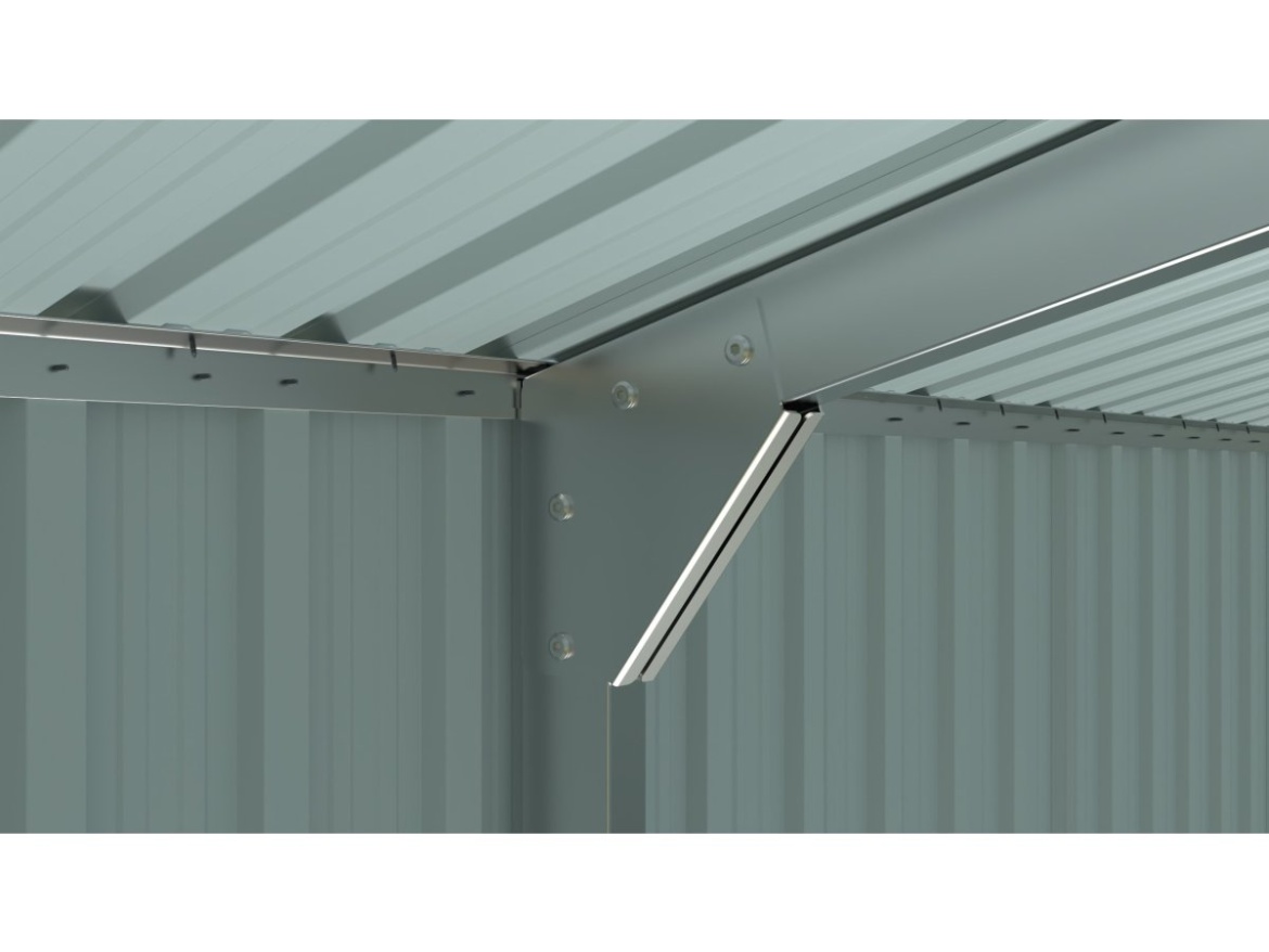 Kovová garáž 3 x 6 m se sedlovou střechou Antracit Riwall PRO RMCG 20x10 Anthracite