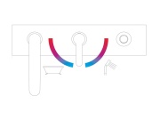 Ravak PU 026.00CR Vanová stojánková 3-otvorová baterie se sprchovým setem, chrom