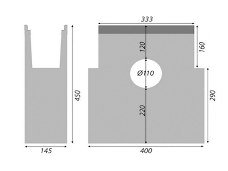 Betonová Vpusť Gutta B125