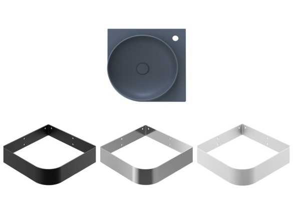 Ravak Umyvadlo Yard 45 C, s otvorem pro baterii, bez přepadu, Grey Green