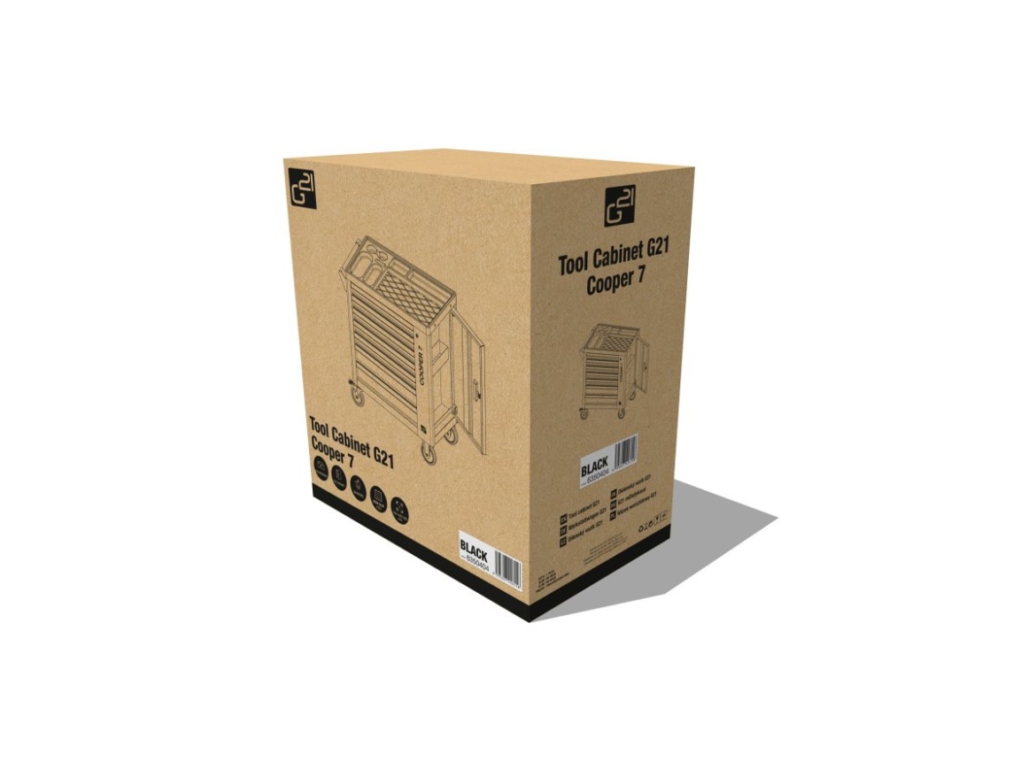 G21 Dílenský vozík  Cooper 7, černo-červený