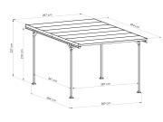 Prístrešok na auto Trigano Jardin Mistral