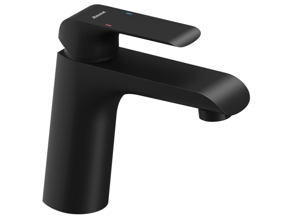 Ravak FL 014.20BLM Umyvadlová stojánková baterie 151 mm bez výpusti, černá matná