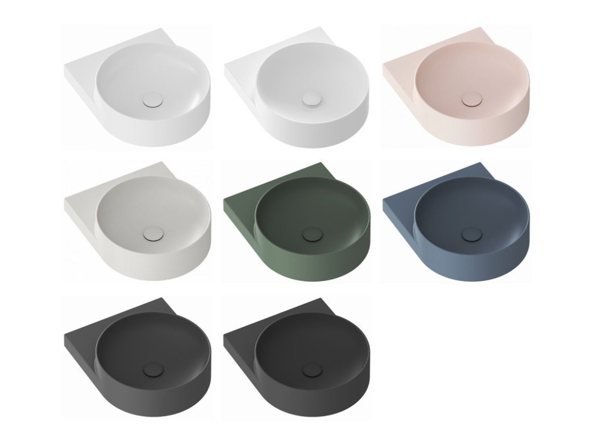 Ravak Umývadlo Yard 40, s otvorom pre batériu, bez prepadu, Alabaster Pink