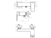 Novaservis Sprchová baterie Nobless Sharp 150 mm, chrom, nástěnná, bez příslušenství,  37061/1,0