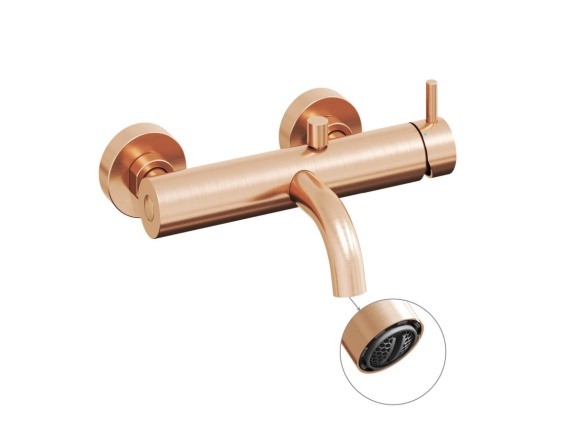 Ravak ES 022.60RGB Vaňová nástenná batéria bez sprchového setu, Rose Gold Brushed